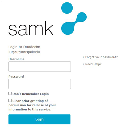 SAMK-ID-kirjautuminen.